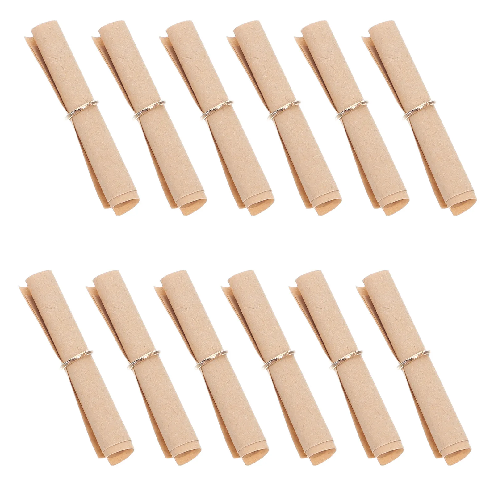 200Pcs Mini Message Scrolls Natural Kraft Paper Vintage Wishing Paper Rolls for Valentine Party Scrolls Bottle Decorations Craft