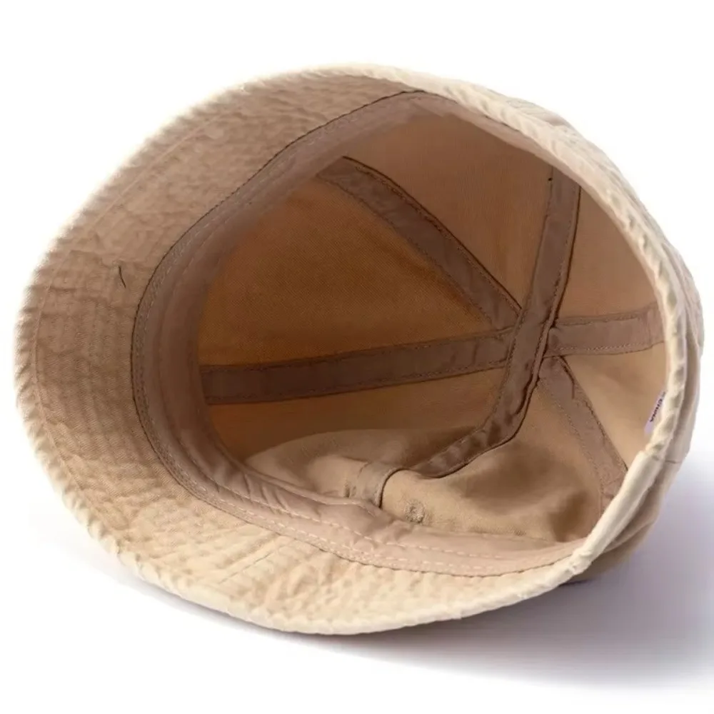 Casual Retro Bucket Hat Japanese Style Short-brim Fisherman Cap Big Head Circumference Sunshade Hat Unisex