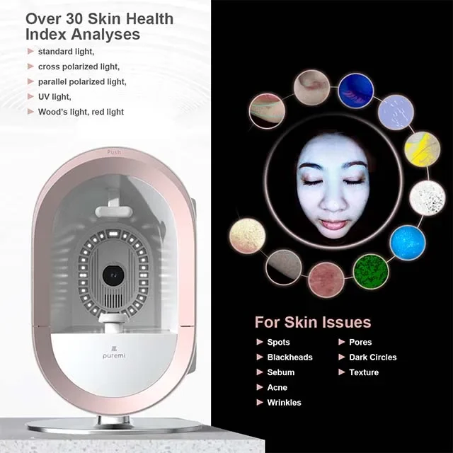 Factory price 2024 AI 3D skin analyzer facial scanning diagnosis analysis  salon customer development sales machine OEM ODM