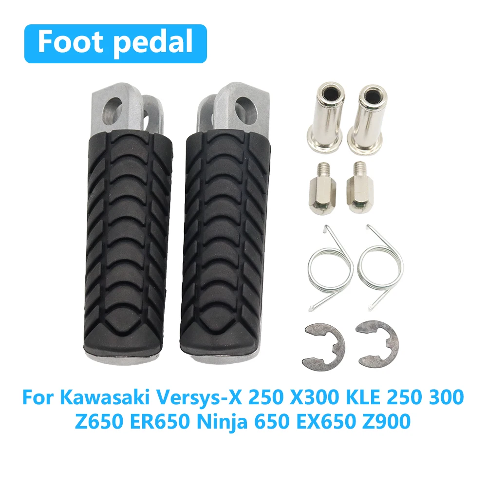 

For KAWASAKI Versys-X 250 X300 KLE 250 300 Z650 ER650 Ninja 650 EX650 Z900 Motorcycle Accessories Front Footrests Foot Pedals