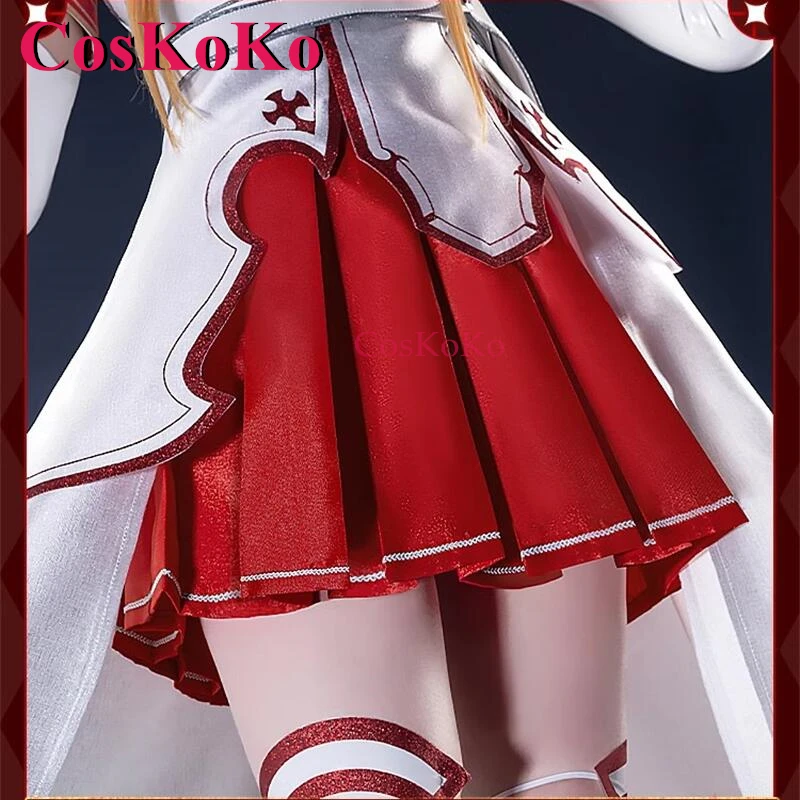 CosKoKo Yuuki Asuna Cosplay Costume, Anime Sword Art Online, Doux, Élégant, Uniforme, Ensemble Complet, ixd'Halloween, Vêtements Py Play, Nouveau