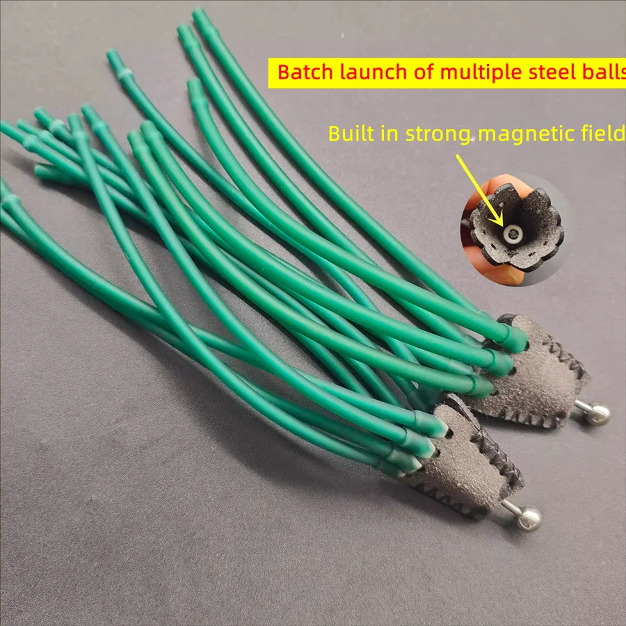 Strong Magnetic Elastic Band Pouch Non-slip Pocket Rubber Band Chemical Fiber Leather Outdoor Slingshot Shooting Accessories
