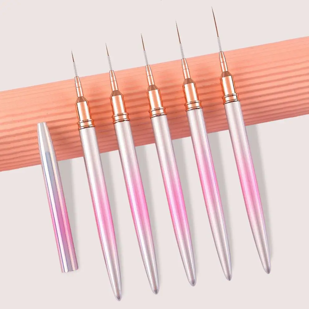 5Pcs Practical Nail Painting Pen  Elongated Lines Easy Operation Nail Art Pen  Manicure Edge Puller Set Nail Polish Pen