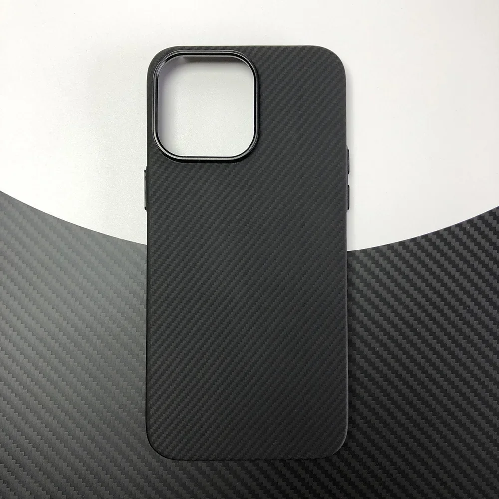 

Phone black case for Apple iPhone 14 Pro Max 14PM 14pm Kevlar real Aramid Carbon Fibe case Magnetic Wireless charging 09