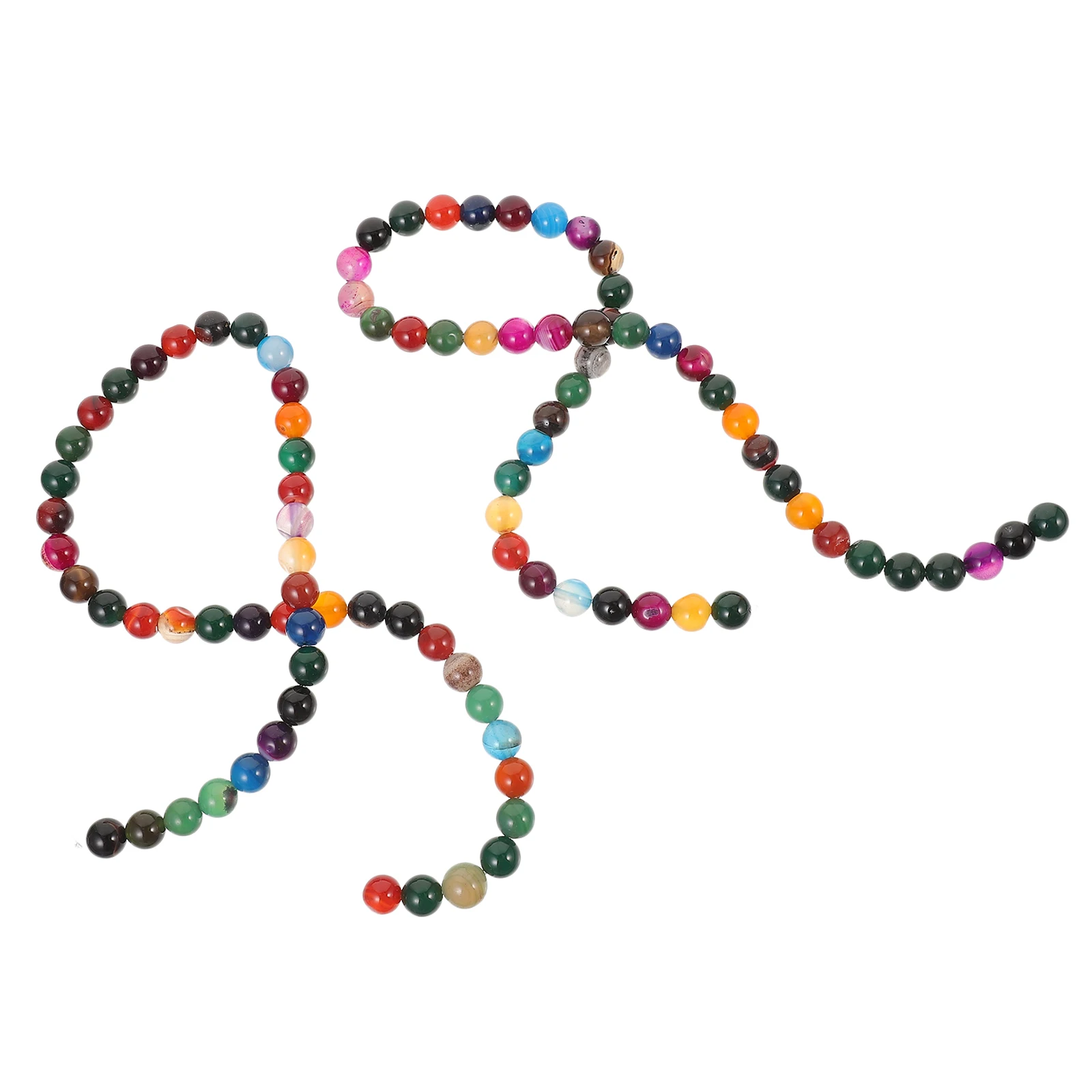

2 Strings Natural Agate Beads 10mm String Jewelry Making Supplies Lightweight Craft Gifts Bracelet Materials