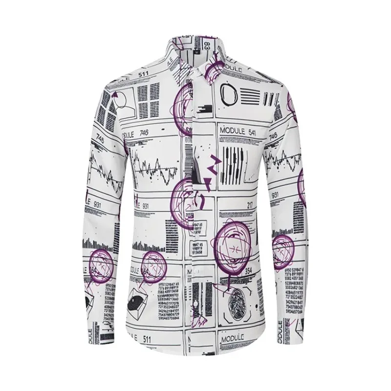 

Men's Shirt Long Sleeved 2024 Fashion Versatile Shirt Men's Casual Loose Trendy Personalized Simple Top