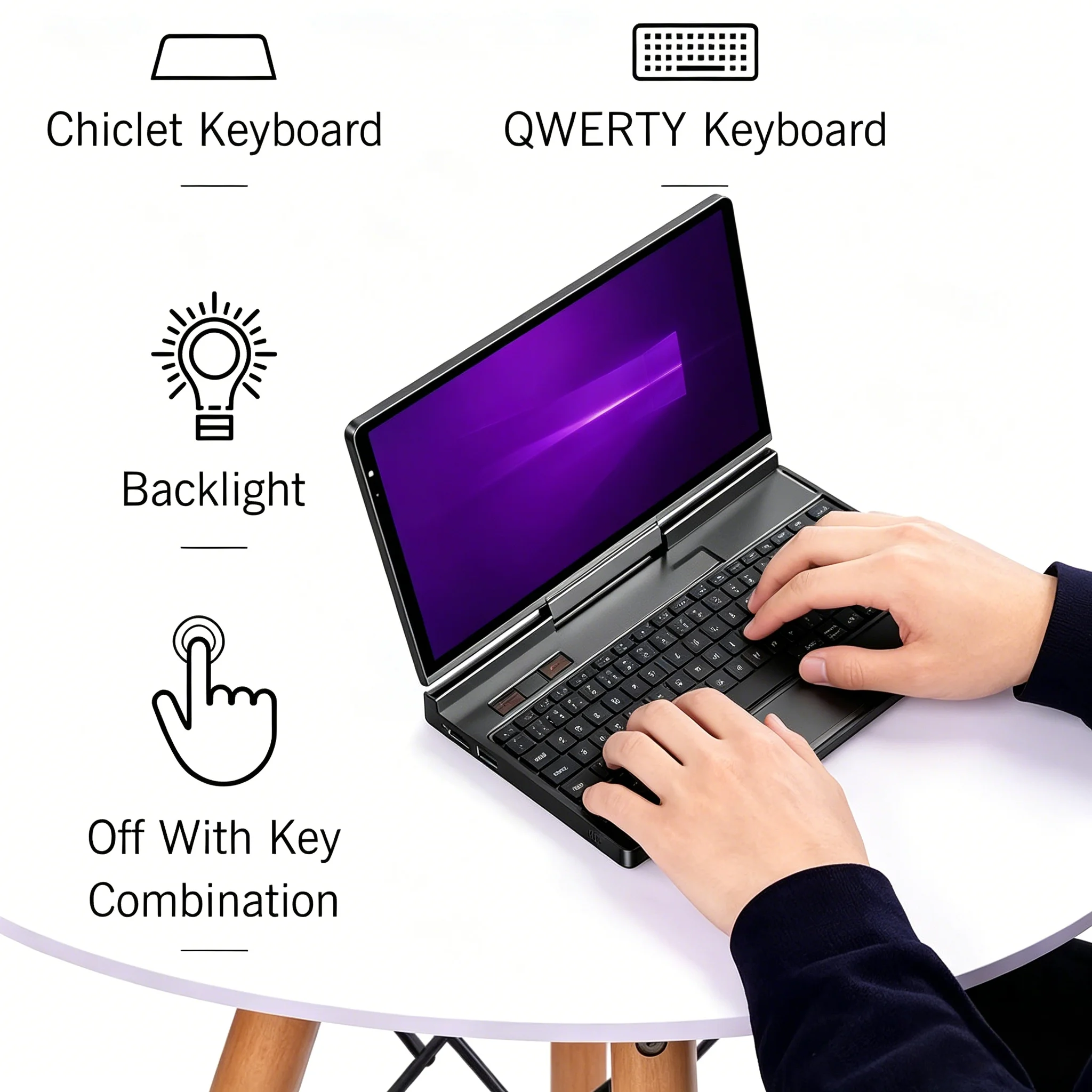 

GPD Pocket 4 Portable Mini PC 8.8-inch AMD Ryzen 9 HX 3700U 64GB RAM 2TB NVMe Flipped 180° 2026 New Superior Laptop for Computin