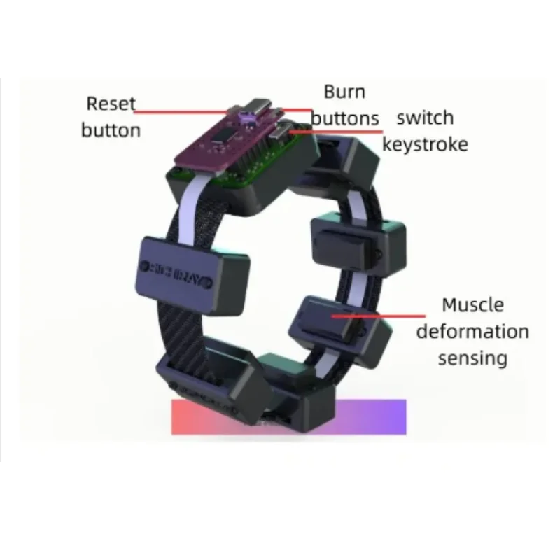 وحدة الكشف عن اكتساب سوار الساعة المخصصة ، تشوه العضلات ، اكتساب إشارة تناظرية ، EMS