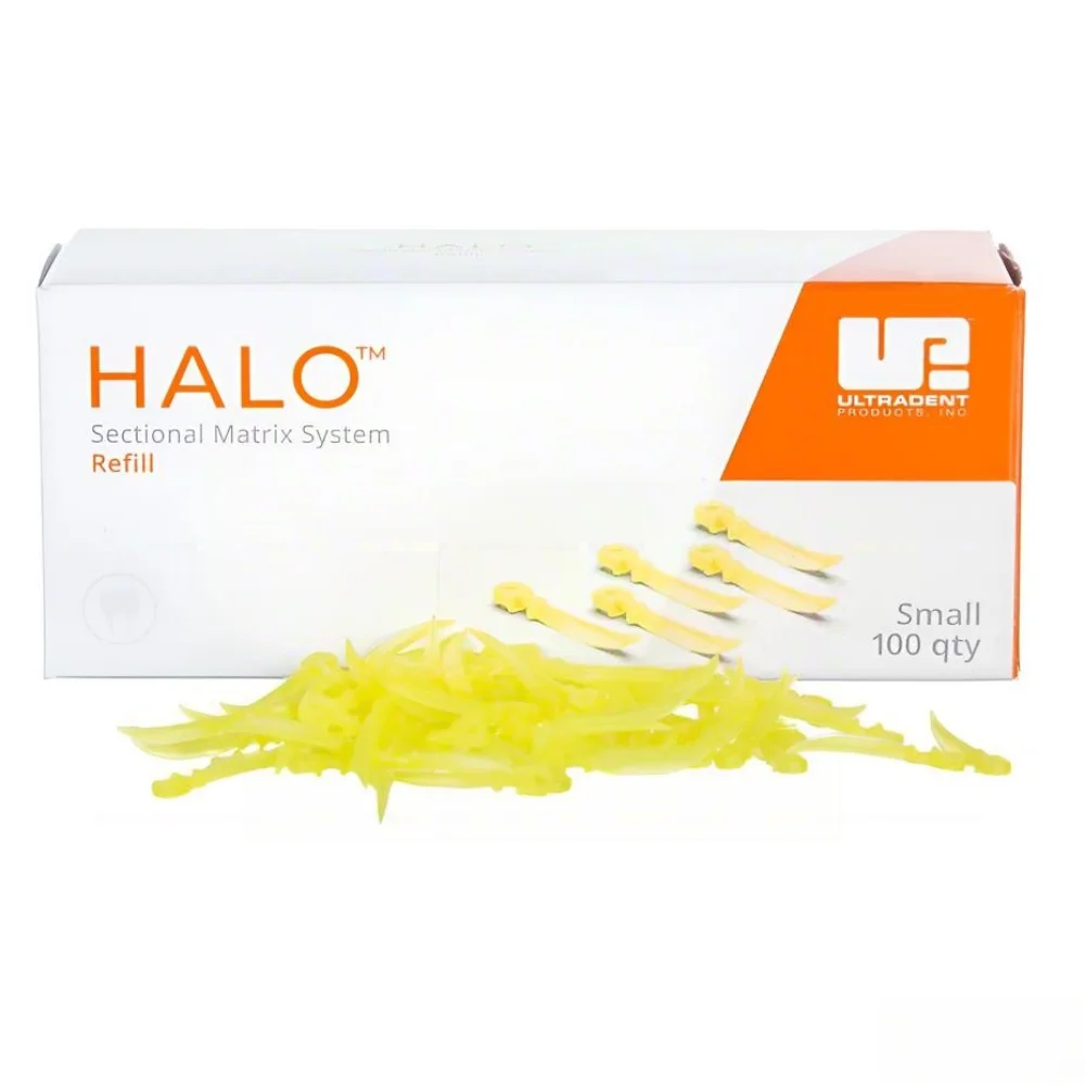 

Система секционных матриц Ultradent Halo: Анатомические стоматологические клинки для реставрации задних зубов композитными материалами, 100 шт./упаковка
