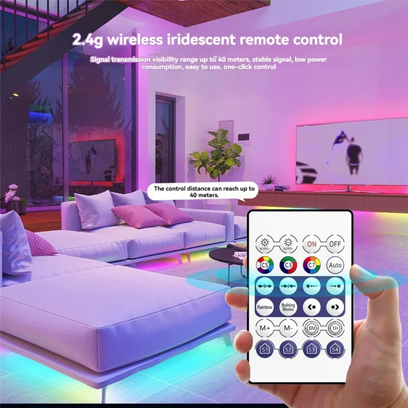

A84Z-WS2811 WS2812B LED Controller Bluetooth Music 28Keys Remote Control For Individual Addressable RGB Strip Light