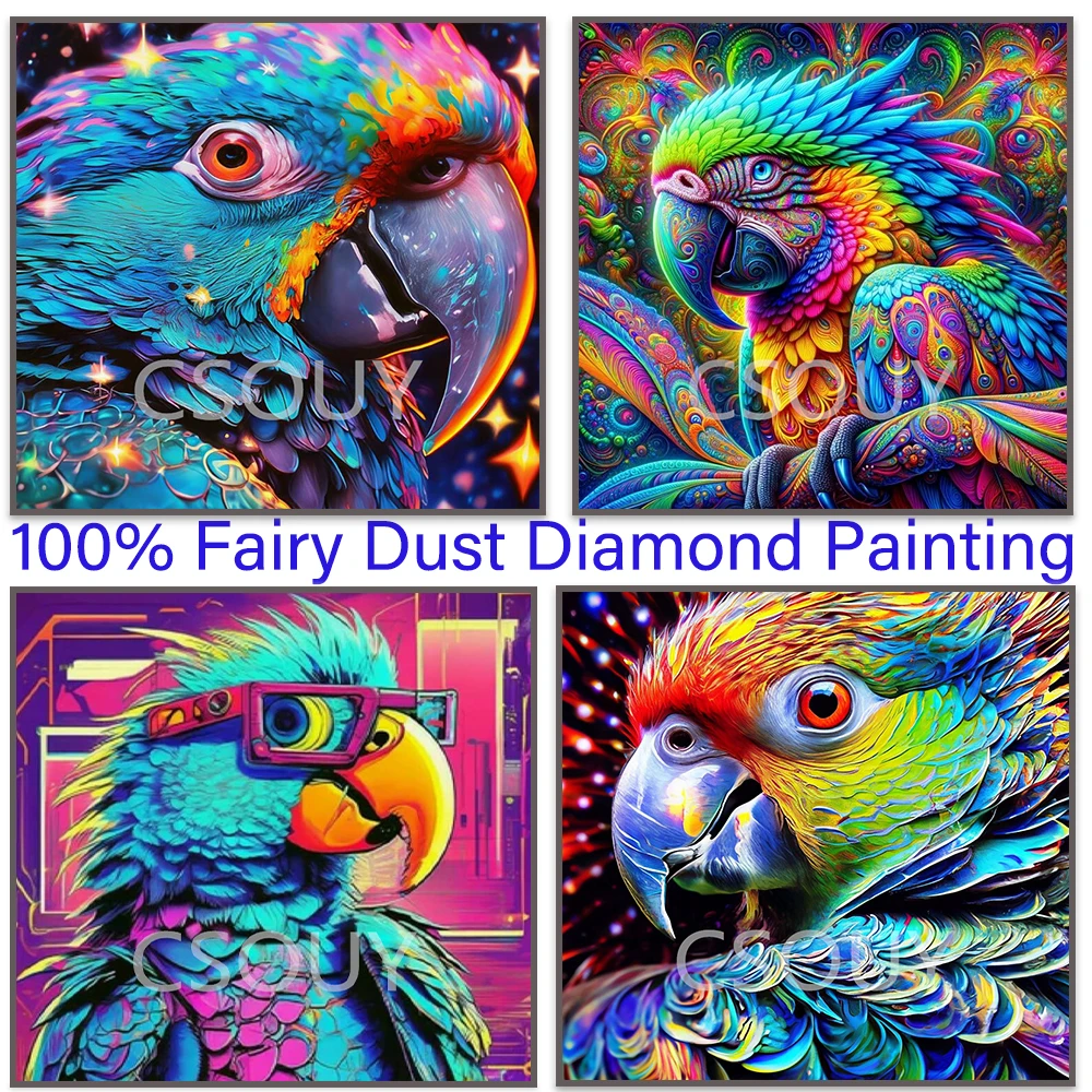 

Eagle Brid Full Square Fairy Dust Stones Carystal,Diamond Painting With Rhinestones, Cross Stitch,Mosaic Embroidery,AB Drills 5D