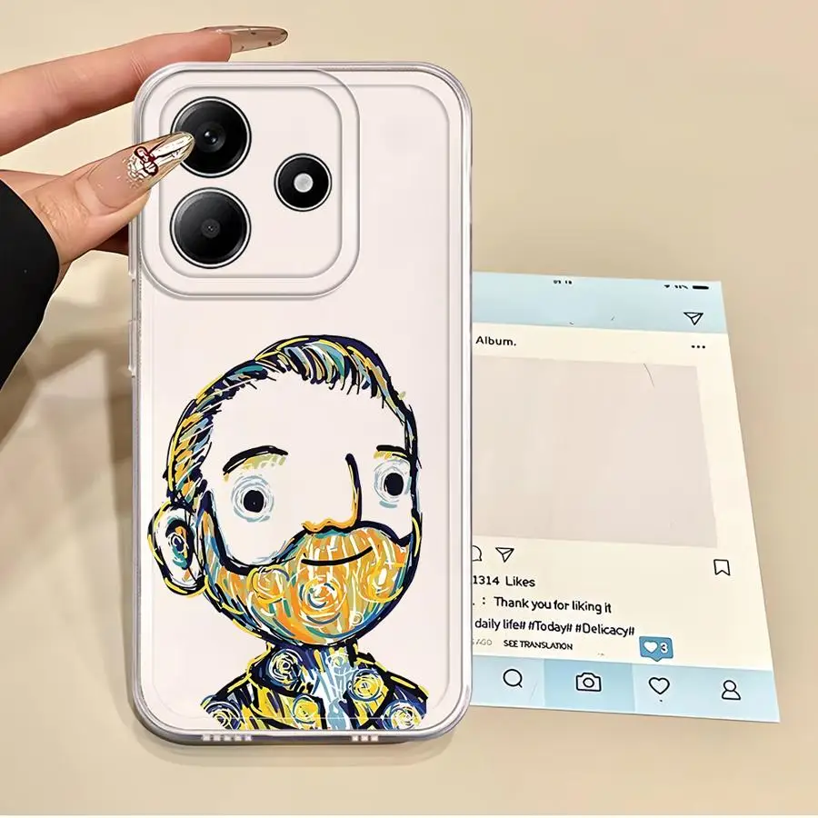 حافظة لهاتف Xiaomi Redmi Note 14C 11 10S 12 13C A4 12S 11S 9 9S 14 Pro Plus 13 Van Gogh Creativity
