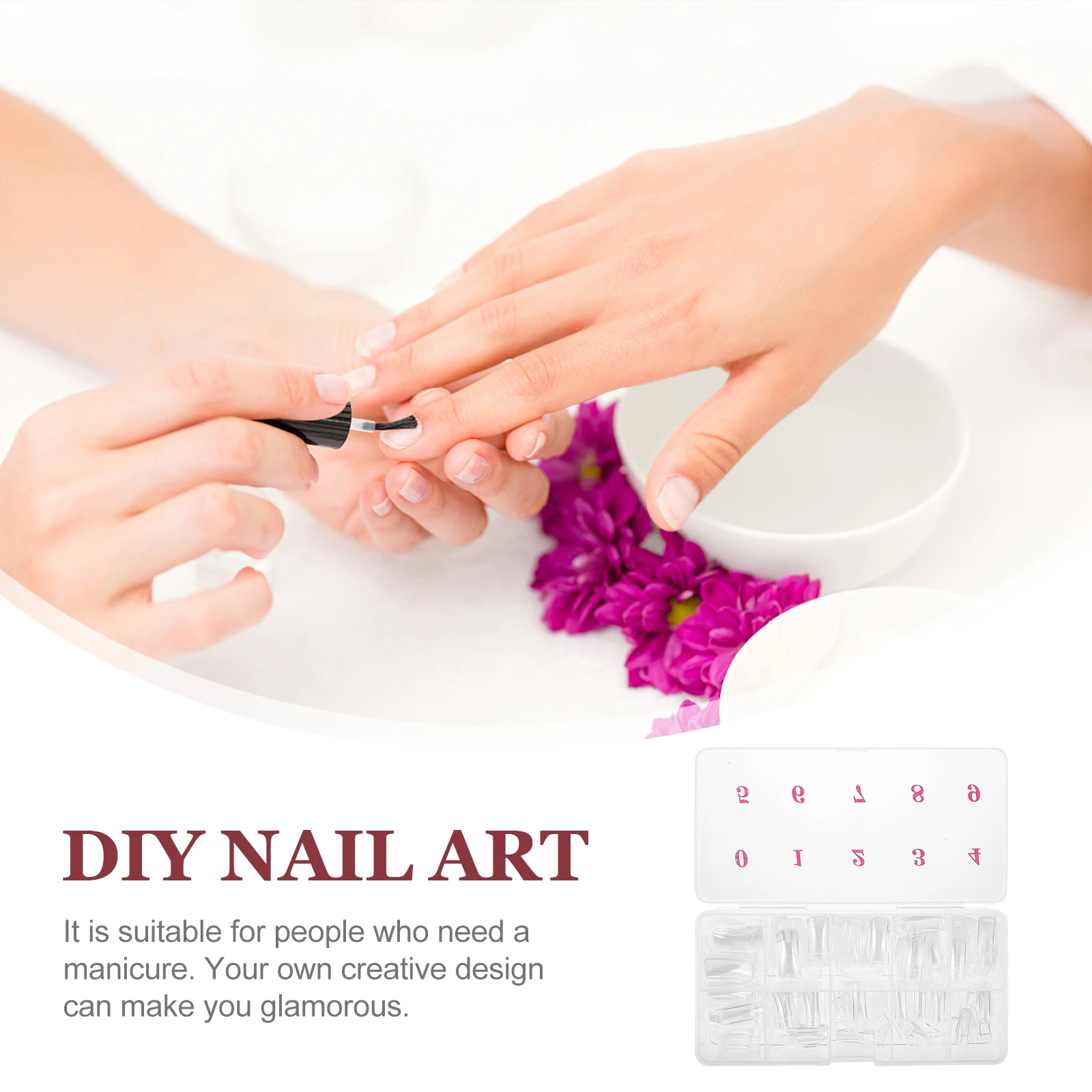 

1000pcs French Fake Nails Transparent False Nail Tips Manicure Art Supplies Diy Decor For Girls Beginners Professionals