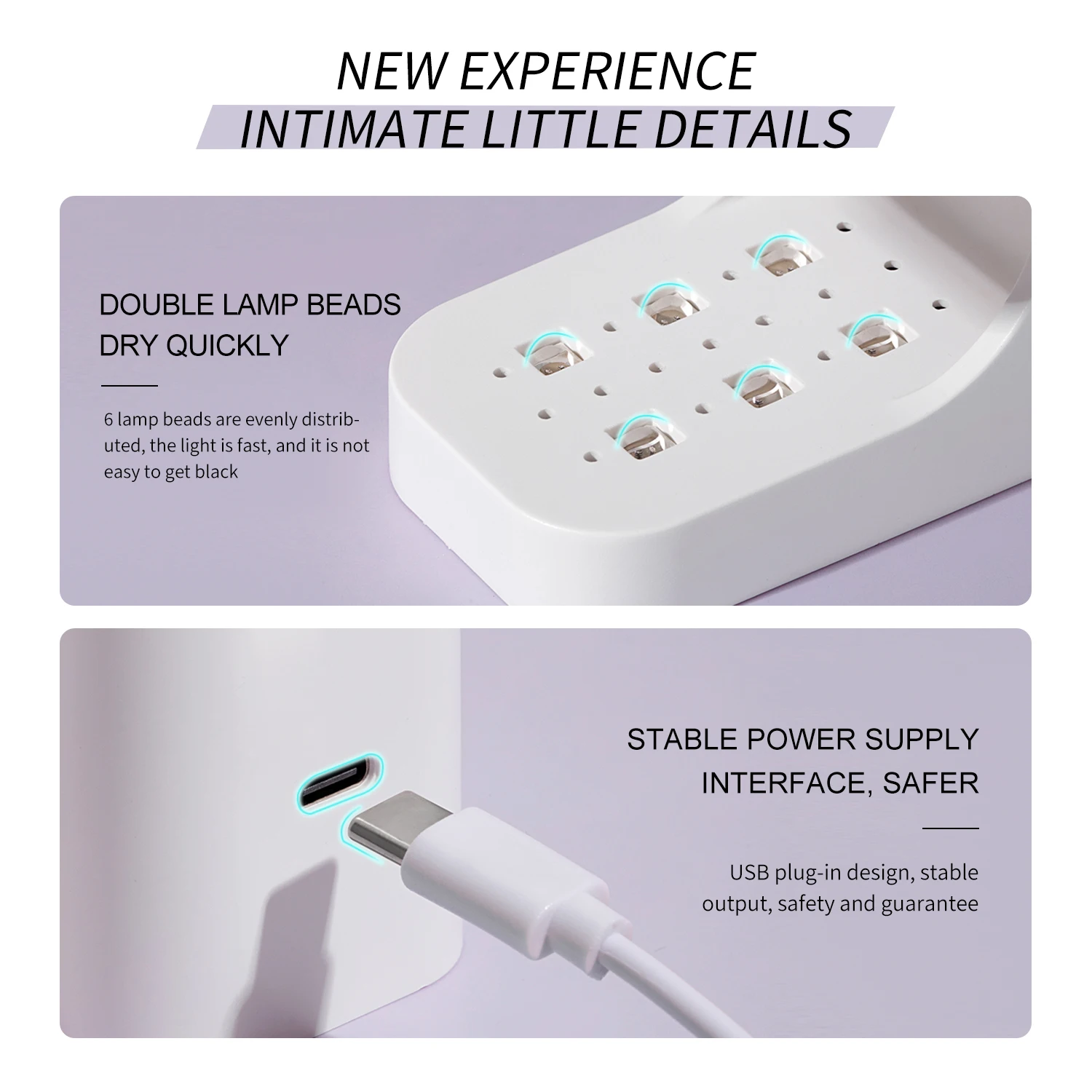 Miss Gooey pequeña lámpara de terapia de luz para manicura almacenamiento de secado rápido Mini esmalte de uñas en Gel lámpara UV para hornear no daña las manos