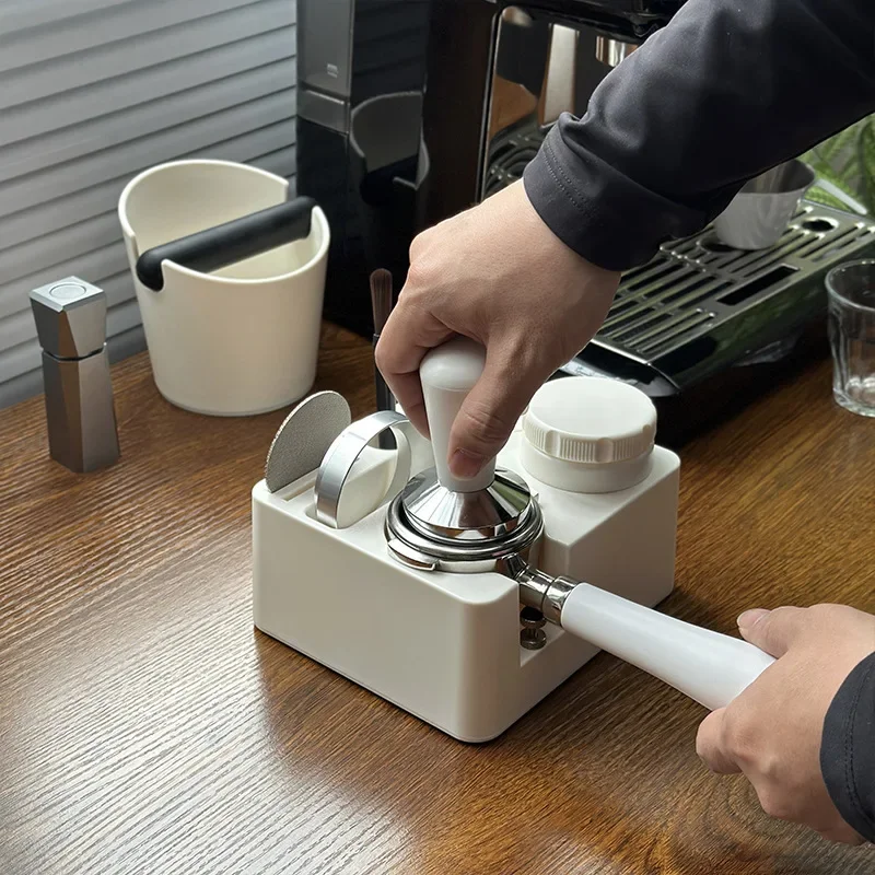 

high-end 51/53/54/58mm Coffee Tamping Station Portafilter Holder Tamping Station Organizer Stand Distributor Portafilter Holder