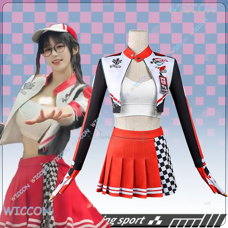 

Hemera/Kurimi Biker Jacket Sexy Uniform Cosplay Costume Hat Gloves Christmas Halloween Role Play Women Carnival Naraka: Bladepoi