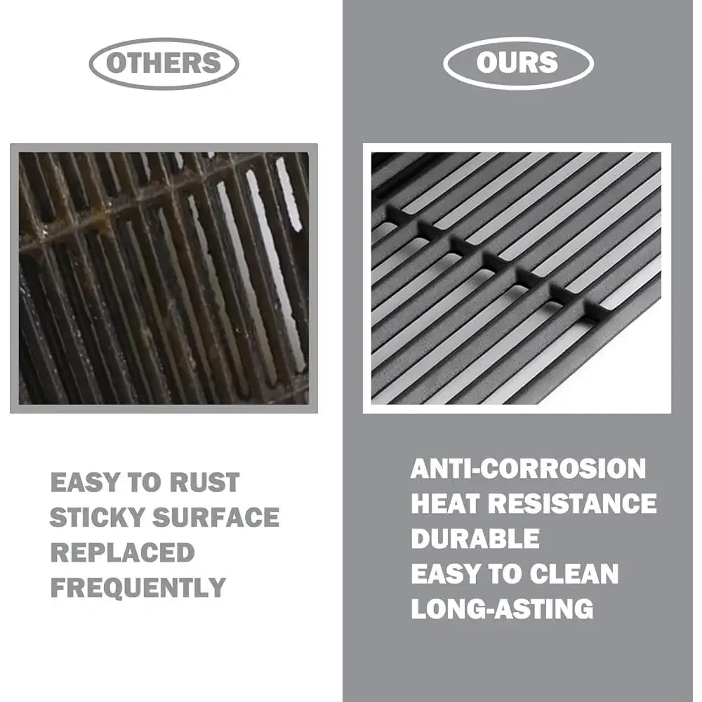 Replacement Grill Grates Charbroil Tru Infrared 3 Burner Model Parts Durable Cast Iron Heat Distribution Sear Marks Set of 3