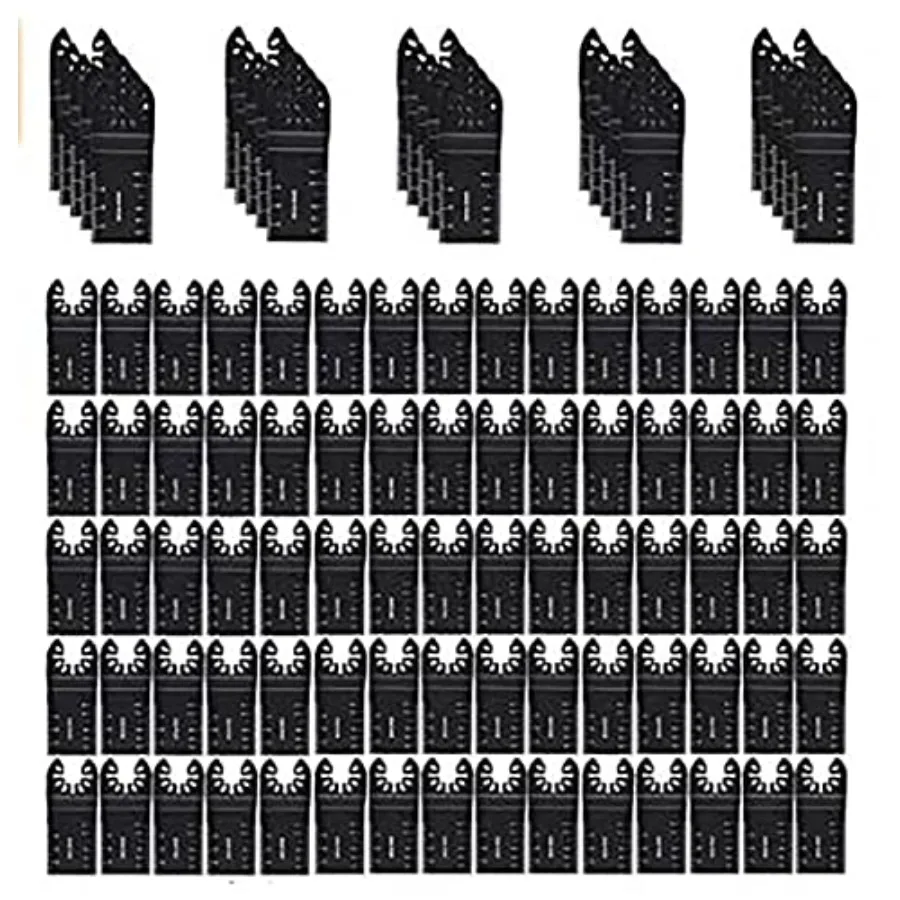 

100 Pcs Oscillating Tool Blades Professional Universal Oscillating Saw Blades Wood Multitool Blades Quick Release Durable Fit A
