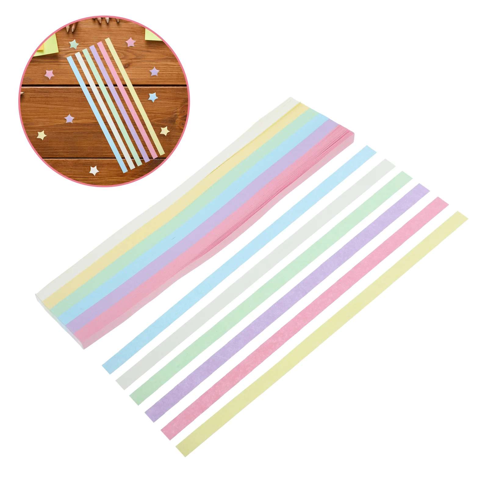 540pcs Star Paper Strips Assorted Colors Double Sided Decoration Paper Strip Foldable Creative Scrapbook