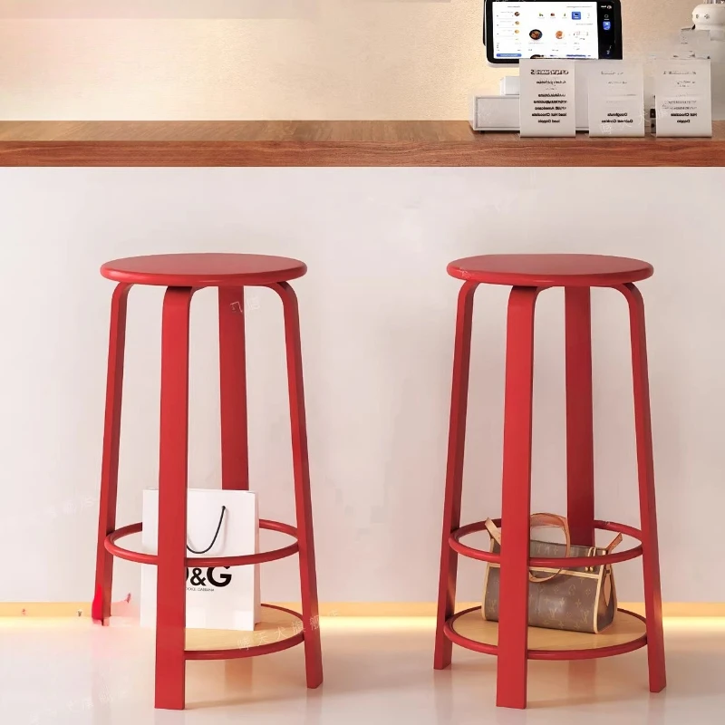 

Minimalist Metal Counter Bar Stools Kitchen Island Height Chair Restaurant Coffee Shop Seating Cashier Desk Home Bar Stool