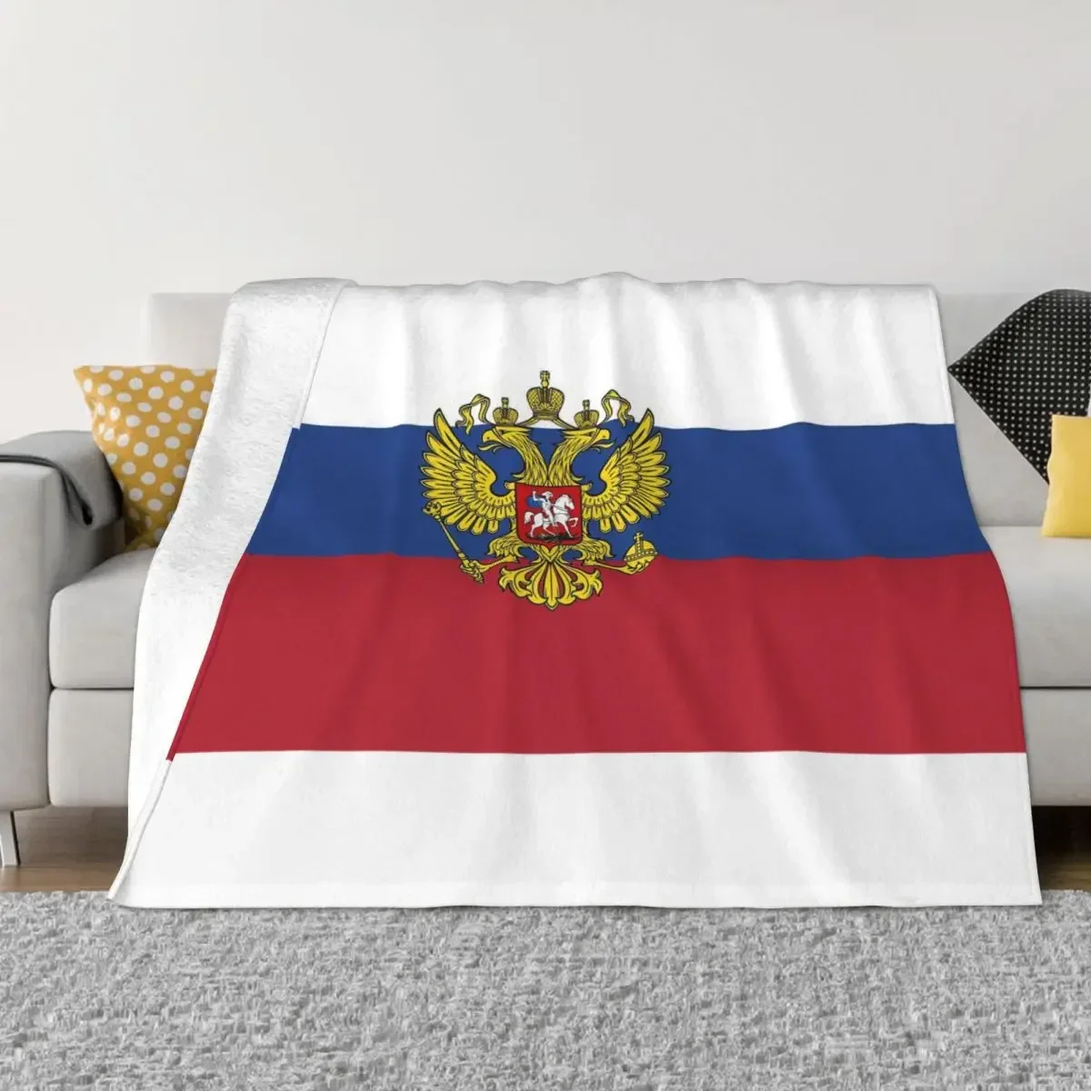 Russia Flag Blankets Fleece Soviet Russian CCCP Communist Socialist Multi-function Soft Throw Blankets for Sofa Car Bedspreads