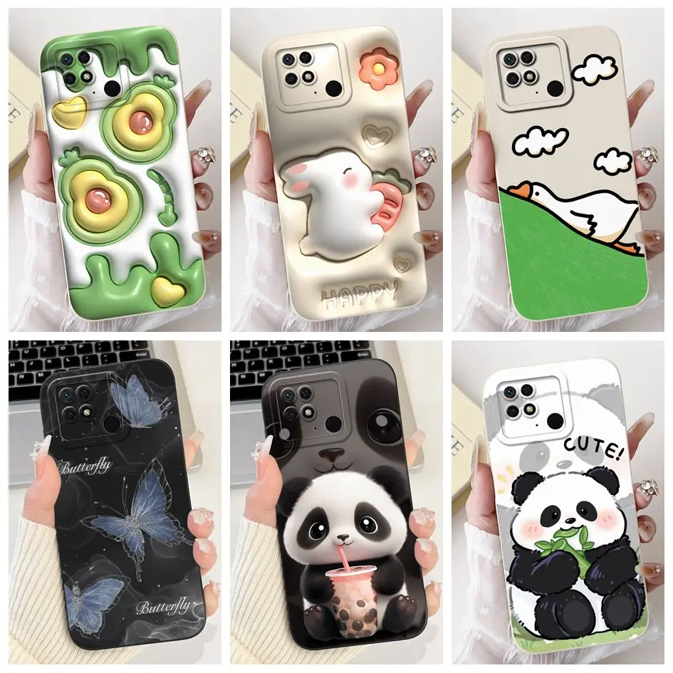 For Xiaomi Redmi 10C Case Shockproof Square Silicone Soft TPU Matte Cover For Xiaomi Redmi 10 Power Funda on Redmi10C 10 C Coque