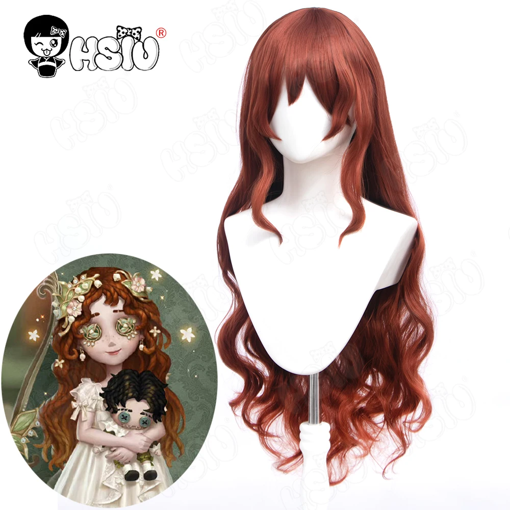 

Euridice Cosplay Wig Fiber synthetic wig Game Identity V Cosplay「HSIU 」brown red Long curly Wig+Wig cap