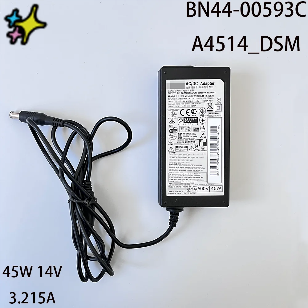 ACおよびDCアダプター,BN44-00593C,bn4400593a,a4514_dsm,45w,14v,3.215a,bn4400593c,bn4400593a,lu28e590ds,u28e590d,u24e590