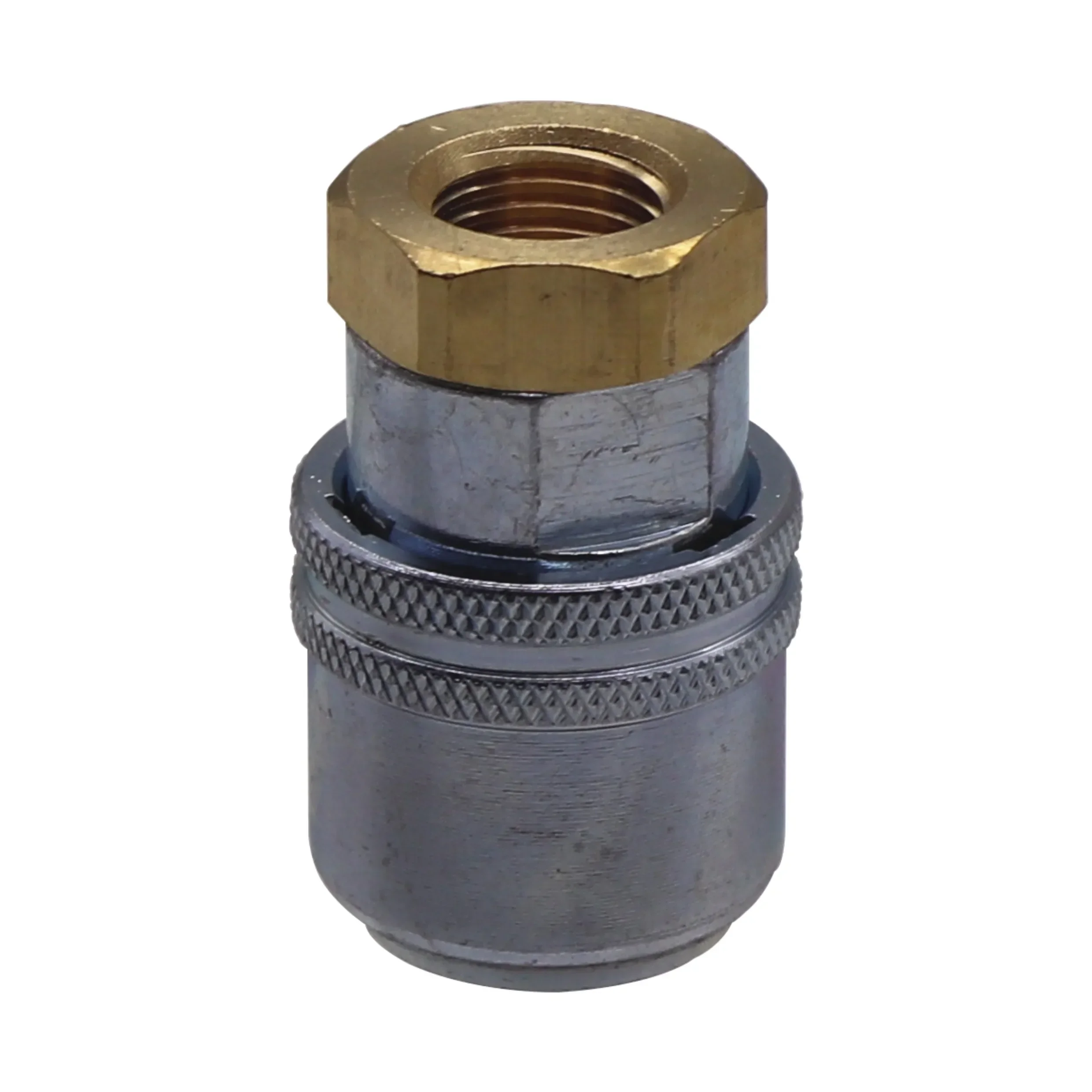 Closed End Large Bore Air Chuck Lock On Nickle Plated Brass Stem 1/4\