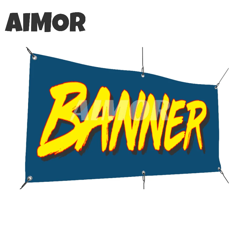 AIMOR pubblicità personalizzazione Flex Banner Outdoor Spray panno LOGO fai da te sfondo stampa Pvc vinile pubblicità Sport promozione