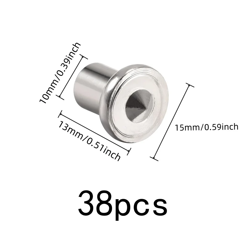 10mm Furniture Assembly Dowels 38 pcs, Sturdy Metal Material, Compact Portable, for Woodworking Projects