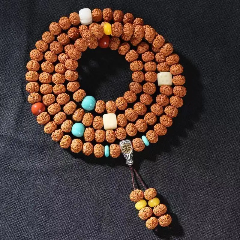108Pcs Plate Play Bracelets Hand-held Buddha Beads Play Men's Plum Blossom Small King Kong Bodhi Hand String Boutique Jewelry