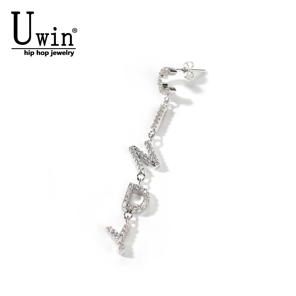 UWIN Custom Name Drop Dangle Charm Earring DIY Mini Lettes Numbers Earrings Trendy Statement Women Accessories Jewelry