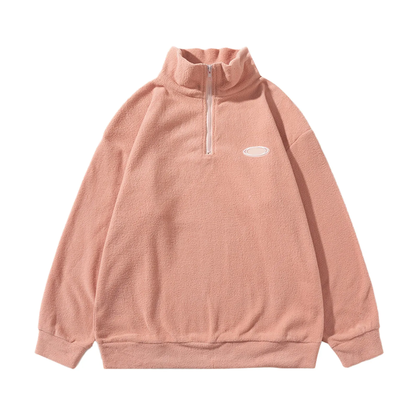 Men'S Vintage Half Collar Hoodies Mens Fashion Leisure Half Zipper Hoodless Pullover Long Sleeve Sweater Sudaderas Hombre
