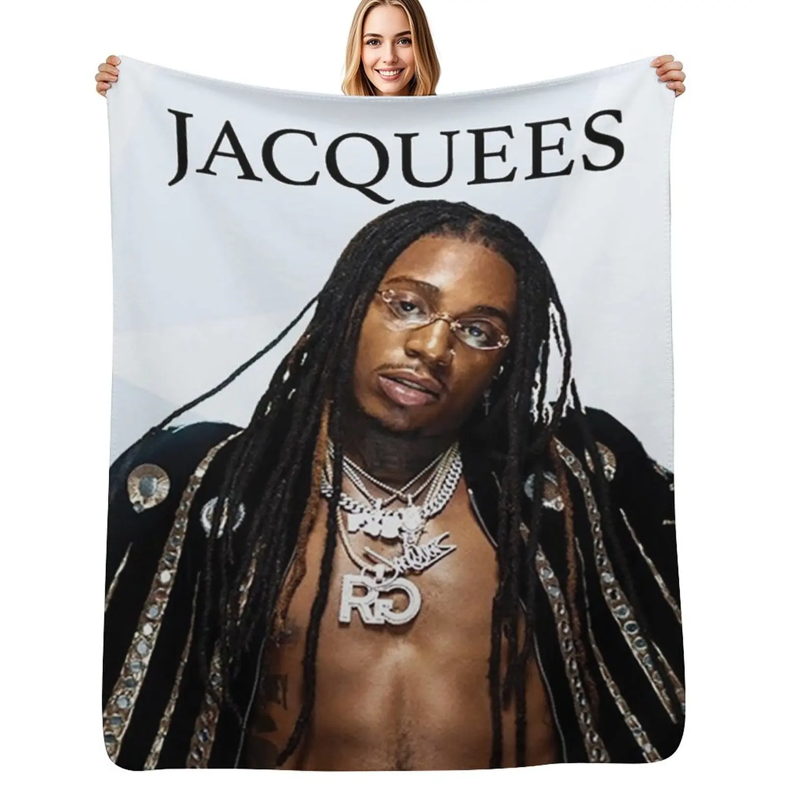 

Ninejaq King of R & B American Tour 2019 2020 Throw Blanket Fluffy Cozy Throw Blanket for Home Decor