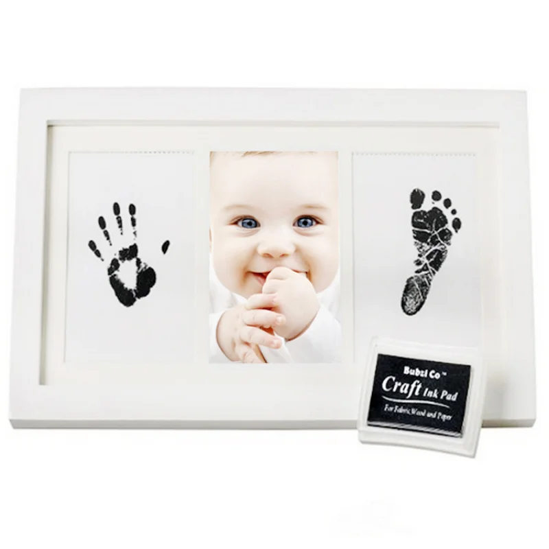 Newborn Photography Infant Baby Handprint Footprint Ink Baby Stuff DIY Newborn Hand and Foot Print Photo Frame Baby Birth Gift