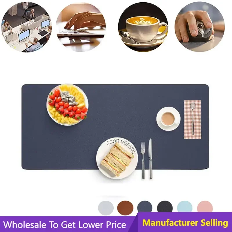Mouse Pads Waterproof PU Leather Mouse Mat Office Computer Keyboard  Laptop Desk Pad Non-Slip Desk Pad Game  Player Mousepad