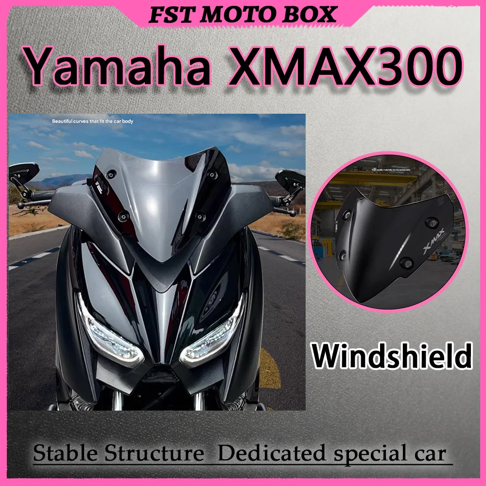 FOR YAMAHA XMAX300 Front Windshield - Minimalist Design Optimizes Head Airflow Reducing Wind Disturbance for Enhanced Riding