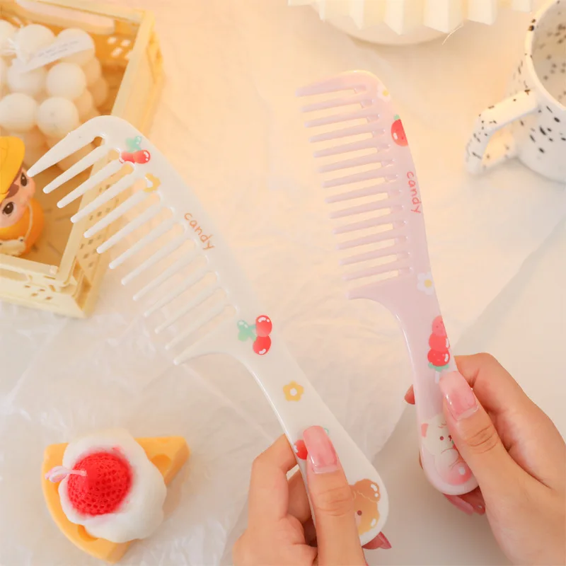 Cute Kawaii Cartoon Anti-screw Hair Brush Comb Portable Travel Untangling Makeup Hairbrush Thing for Kids Girls Baby Care Tools