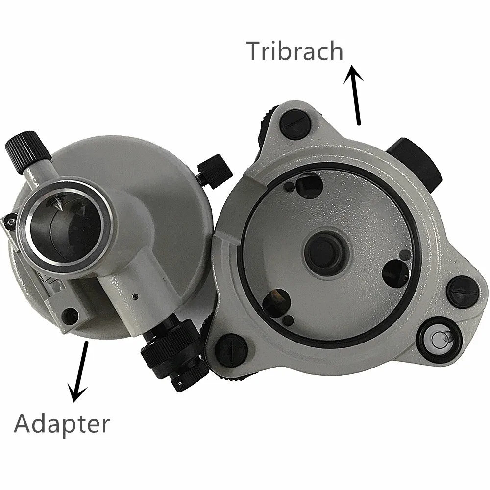 NEW version Gray Three-jaw Tribrach & Adapter With Optical Plummet For Total Station Prism GPS Surverying