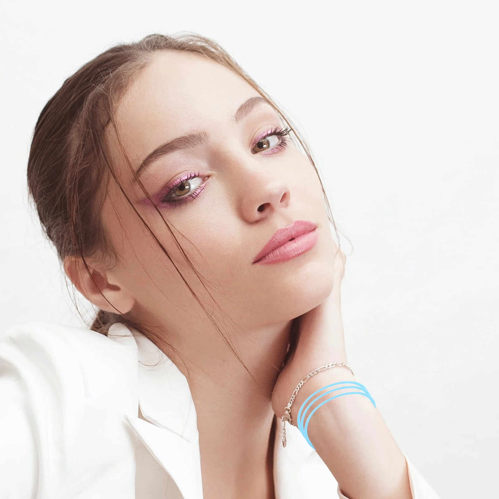 

30Pcs Silicone Rubber Bands Fine Hair Ties Glow in Dark Soft Non Damaging Hair Bands Wrist Circles