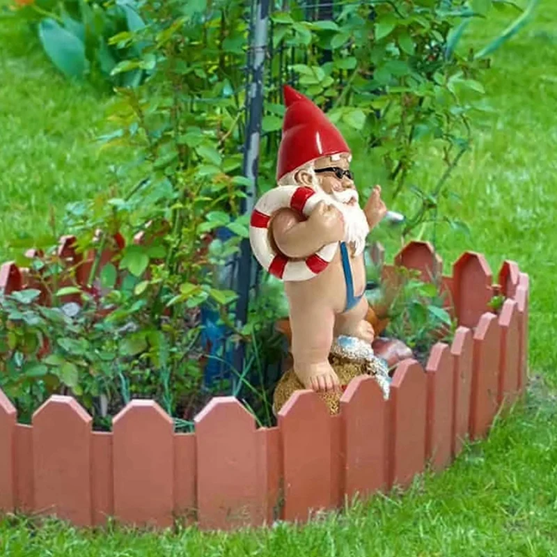 Garden Gnome Statue Lawn Decoration Outdoor Gnome Statue Fun Cute Garden Sculpture Dwarf Decoration