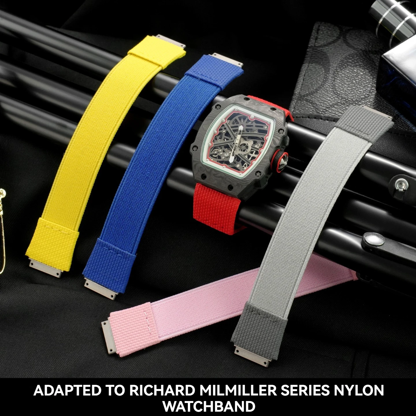 For Richard Mille RM67 RM67-01 RM67-02 Elastic Loop nylon Strap Replacement Stretch Sports Watch Band Men's Collection