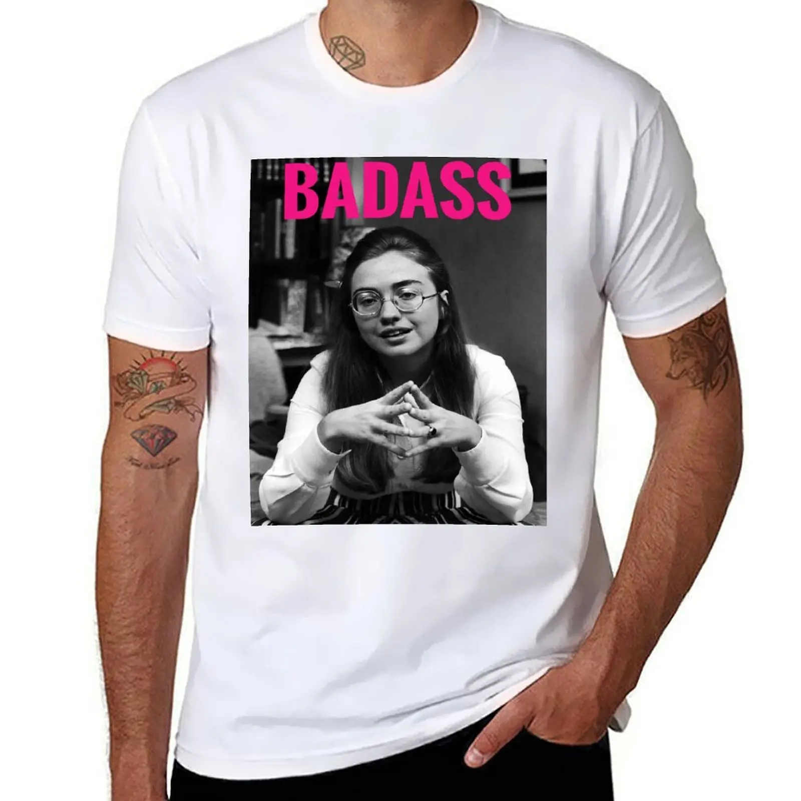 

Hillary Clinton Young Badass Pink T-Shirt man t shirt luxury t shirt for man T-Shirt