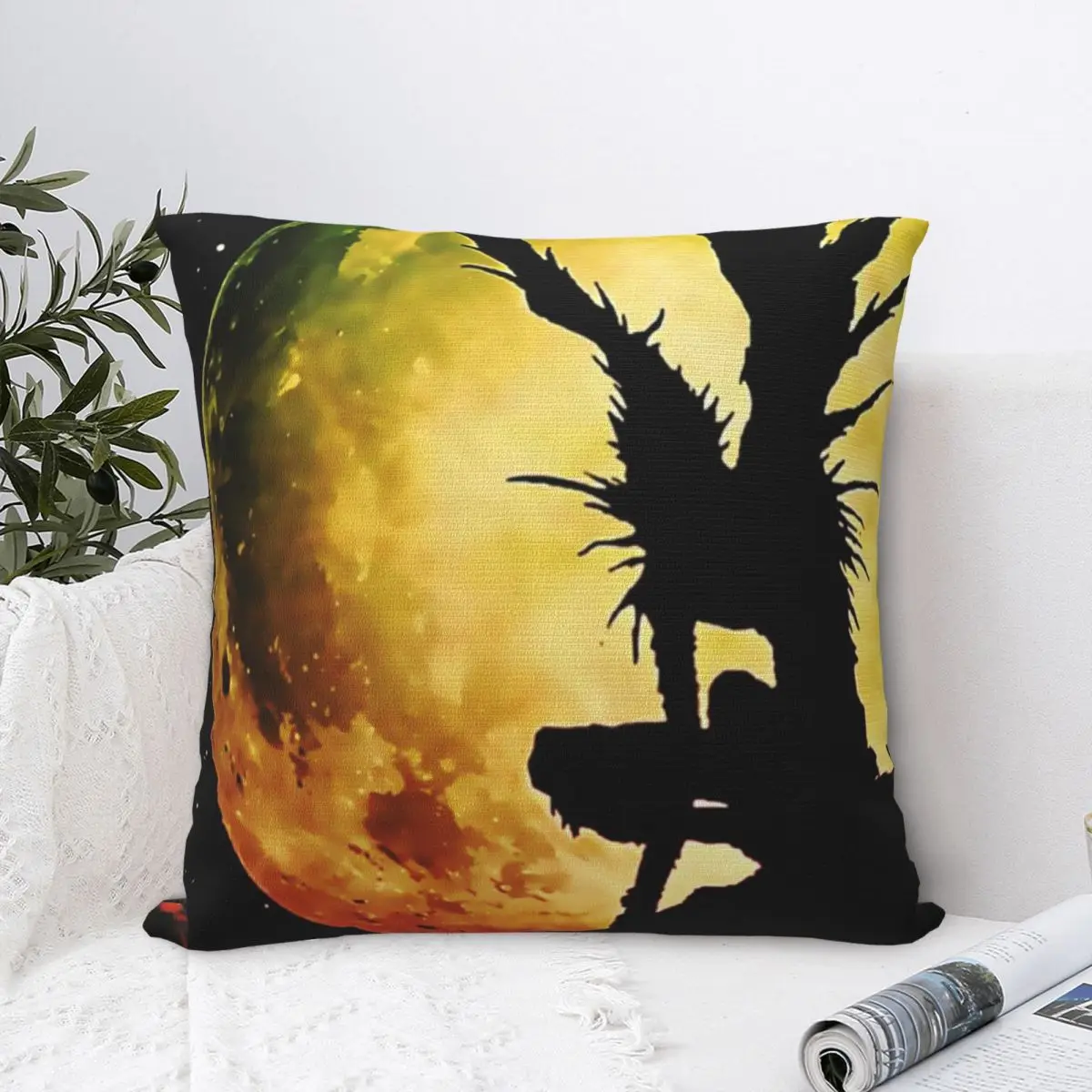 Anime Death Note Japan Manga Pillowcases Living Room Lawliet L Light Yagami Ryuk Cushion Case Decorative Throw Pillow Case 45*45