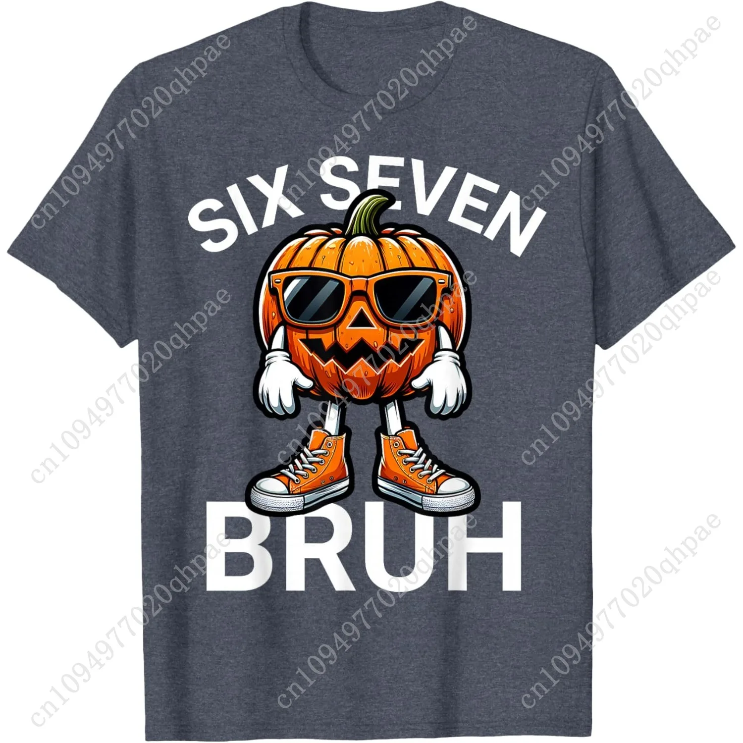 67 Halloween grappige zes zeven Meme Brainrot pompoen Kids Bruh T-shirt