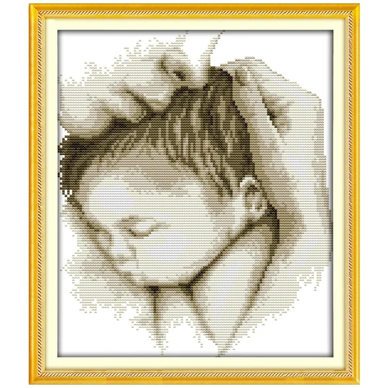 Angel Baby Girl Lover Patterns Counted Cross Stitch Set DIY 11CT 14CT 16CT Stamped DMC Cross-stitch Kit Embroidery Needlework