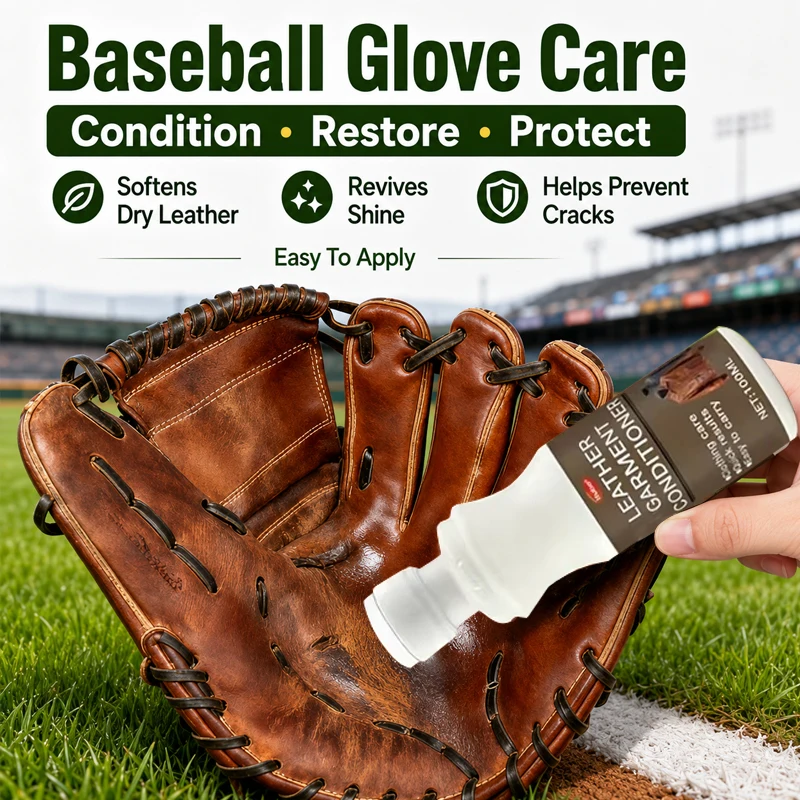 100ml Baseball Glove Leather Conditioner Restorer Softener Cleaner For Sports Mitt Care Prevent Dry Crack Restore Shine