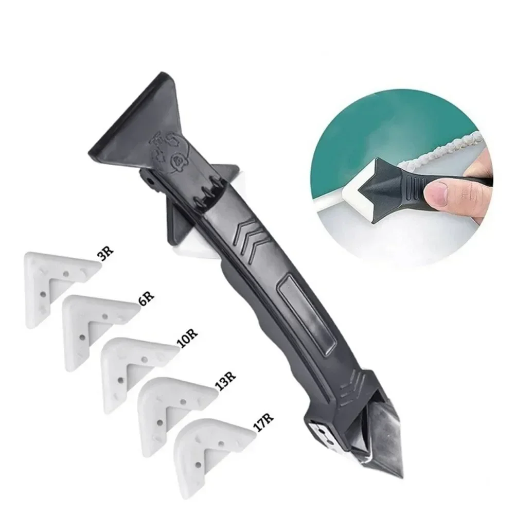 Silicone Scraper Squeegee Glue Remover Knife Caulking Angle Beauty Crack Trowel Tool Grout Scraper Kit 3in1 Multifunctional Home