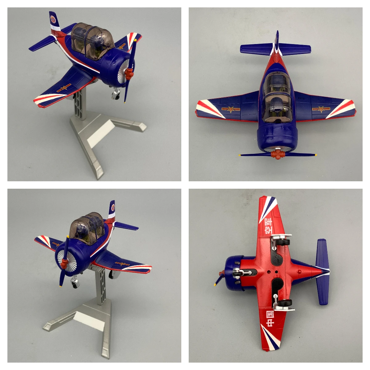 

Display Airplane Model Q-Plane Beginner 6 Instructor Model Aircraft Plastic Simulation Military Miniature Metal Alloy Material